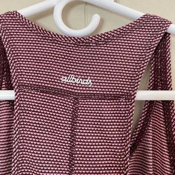 Allbirds Striped Racerback Tank Top Women’s Small Pink Burgundy Performance Acti - Picture 4 of 6